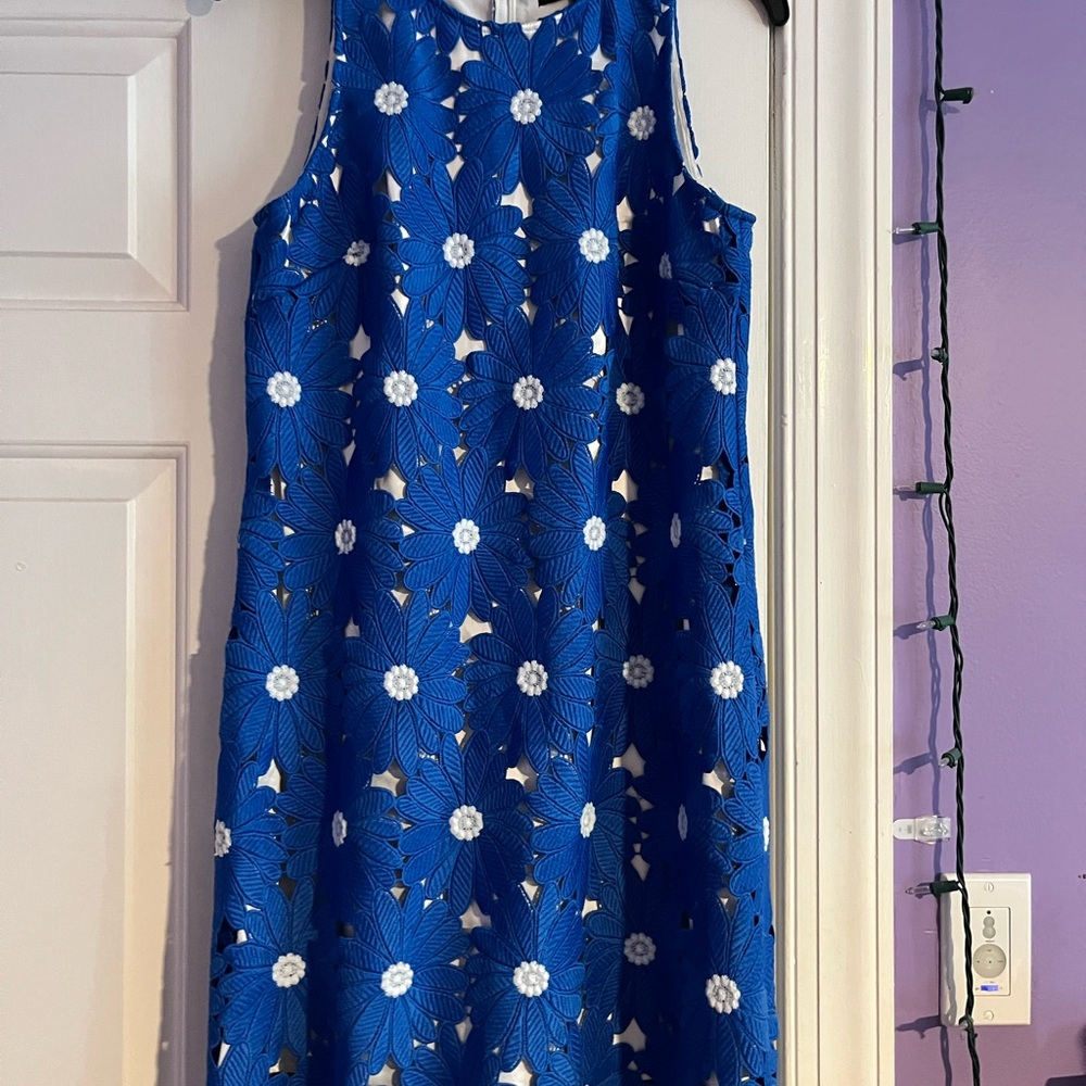 Alex Marie Daisy Blue Sleeveless Dress